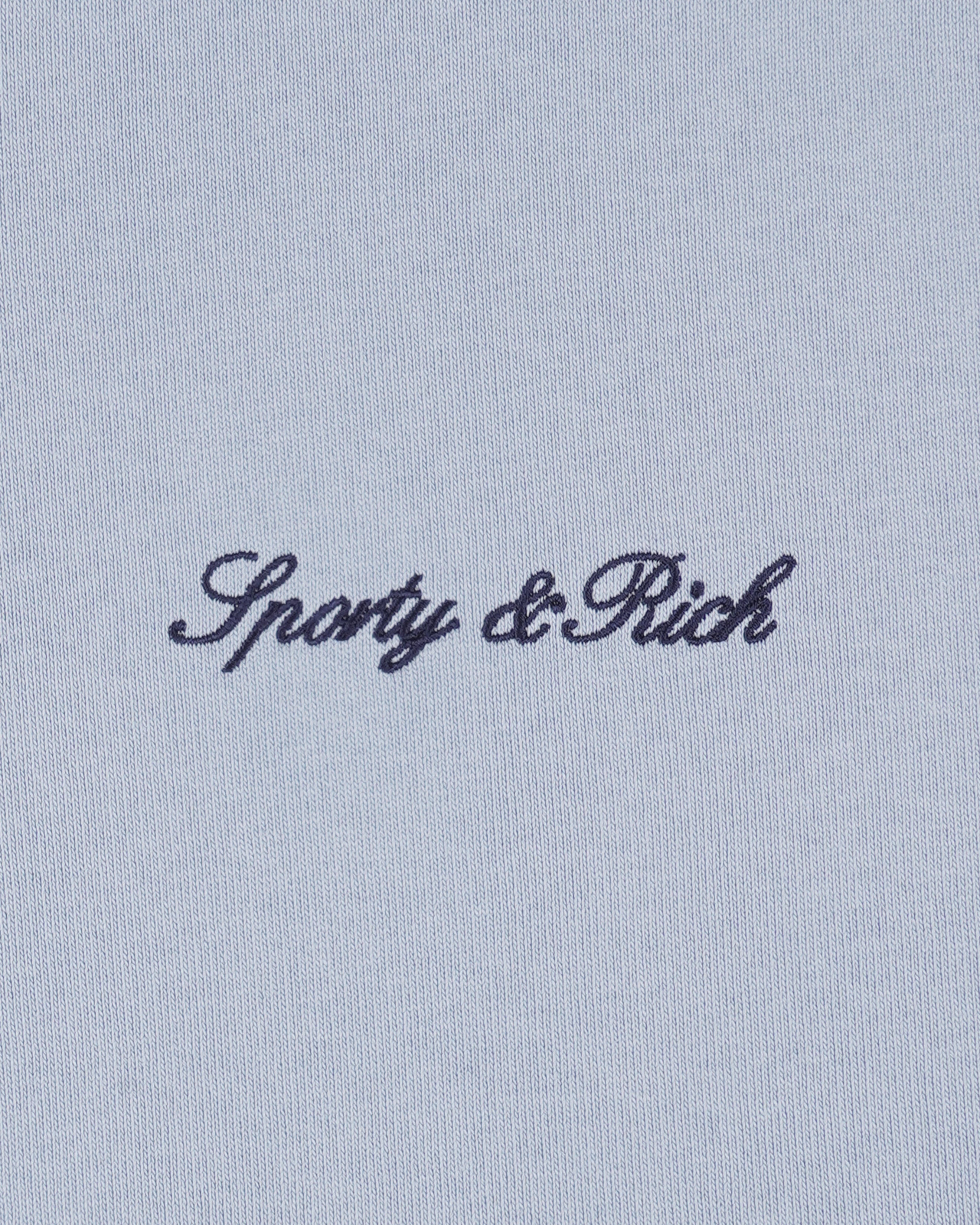 Signature Logo Embroidered Wide Sweatpant - Faded Blue/Navy