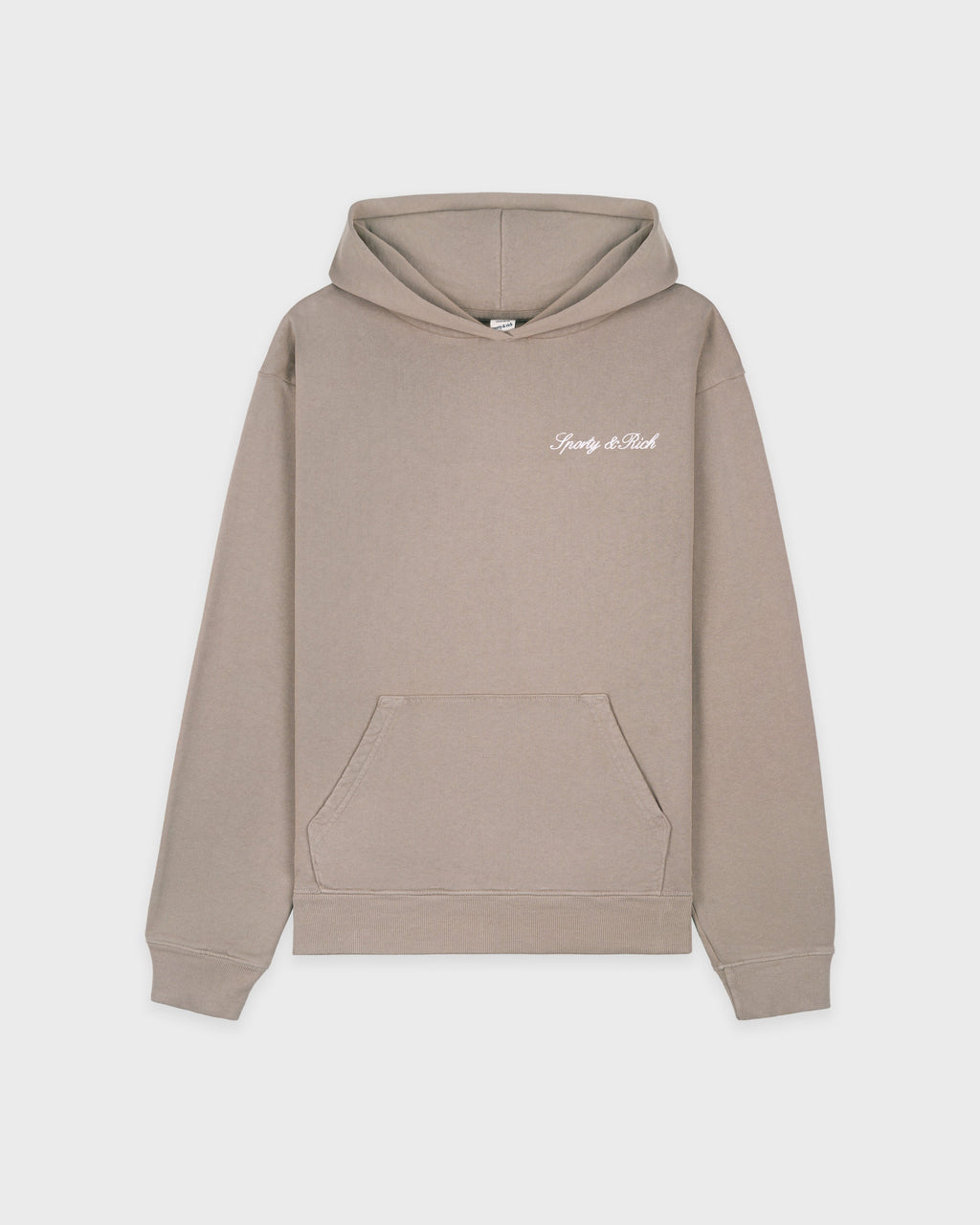 Signature Logo Embroidered Hoodie - Hazelnut/White