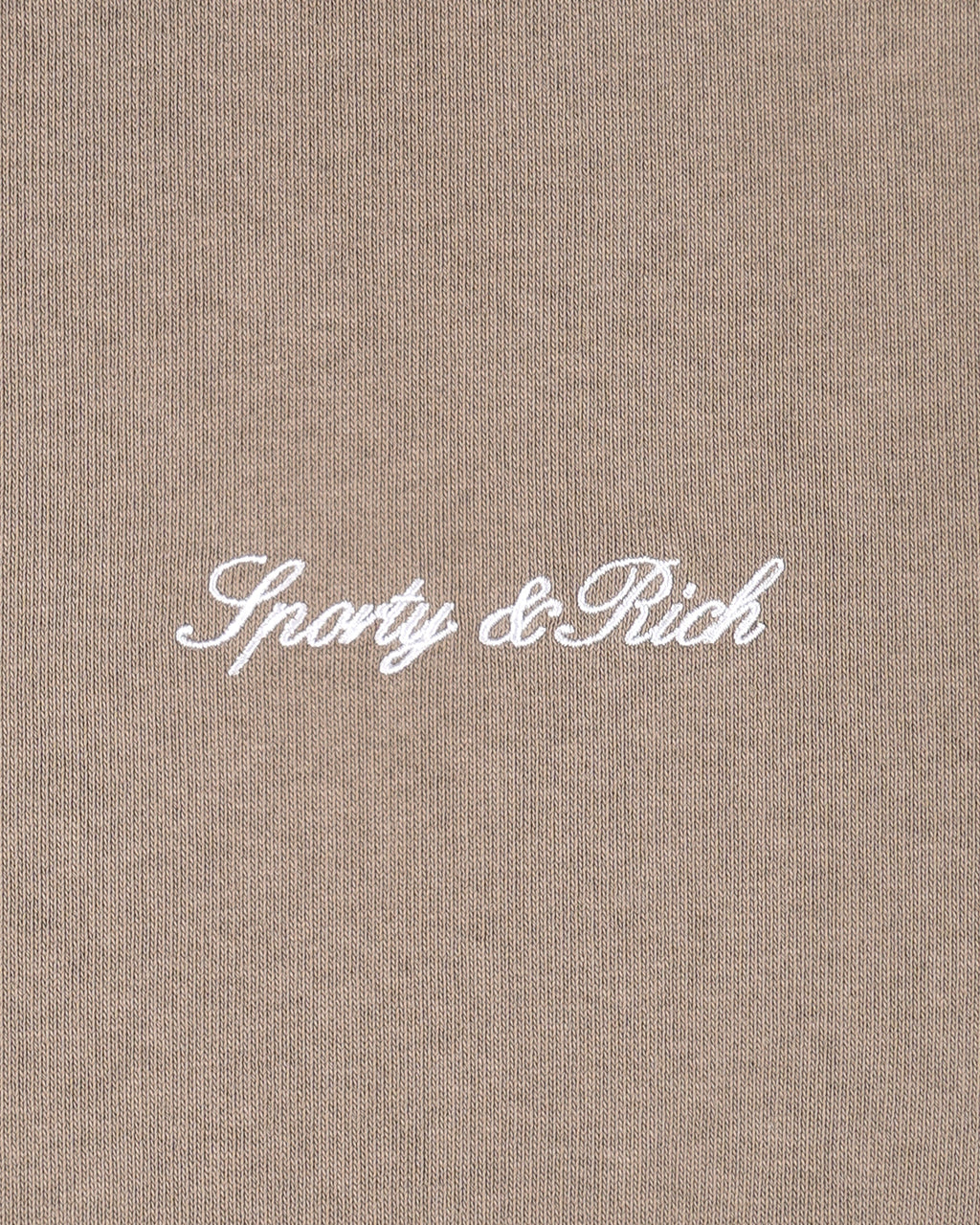 Signature Logo Embroidered Hoodie - Hazelnut/White