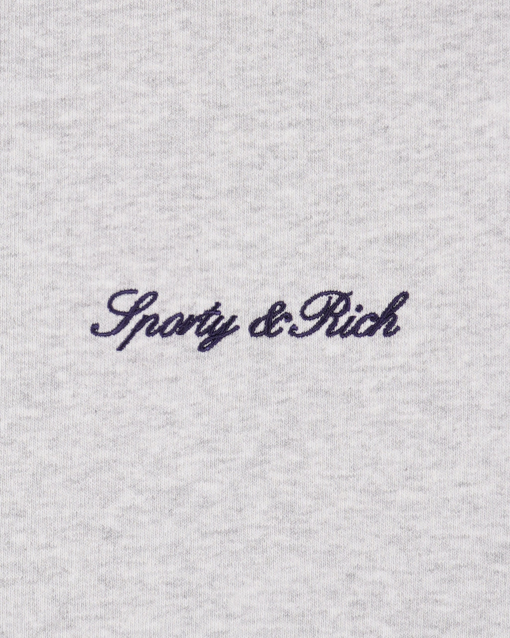 Signature Logo Embroidered Wide Sweatpant - Heather Gray/Navy