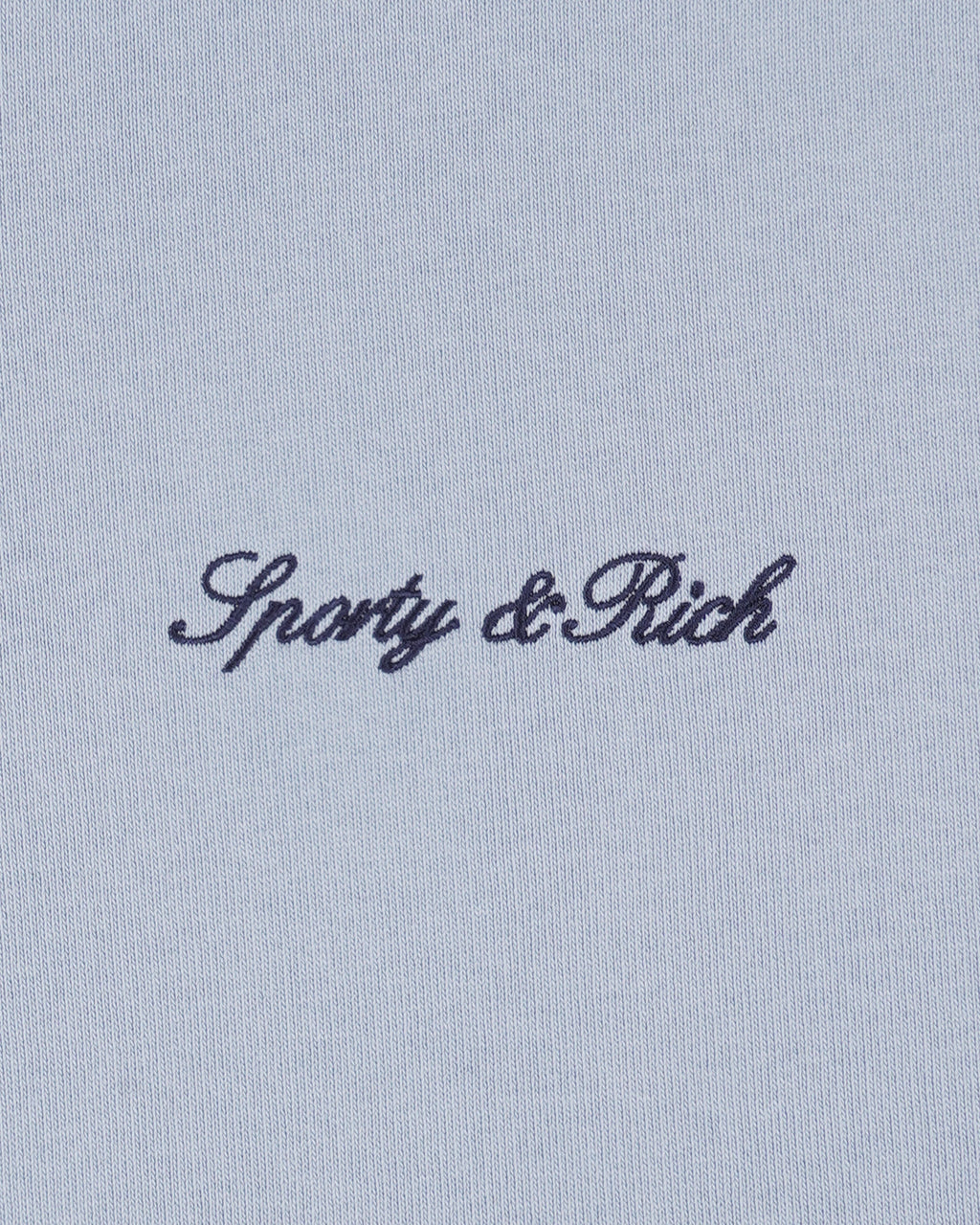 Signature Logo Embroidered Zip Hoodie - Faded Blue/Navy