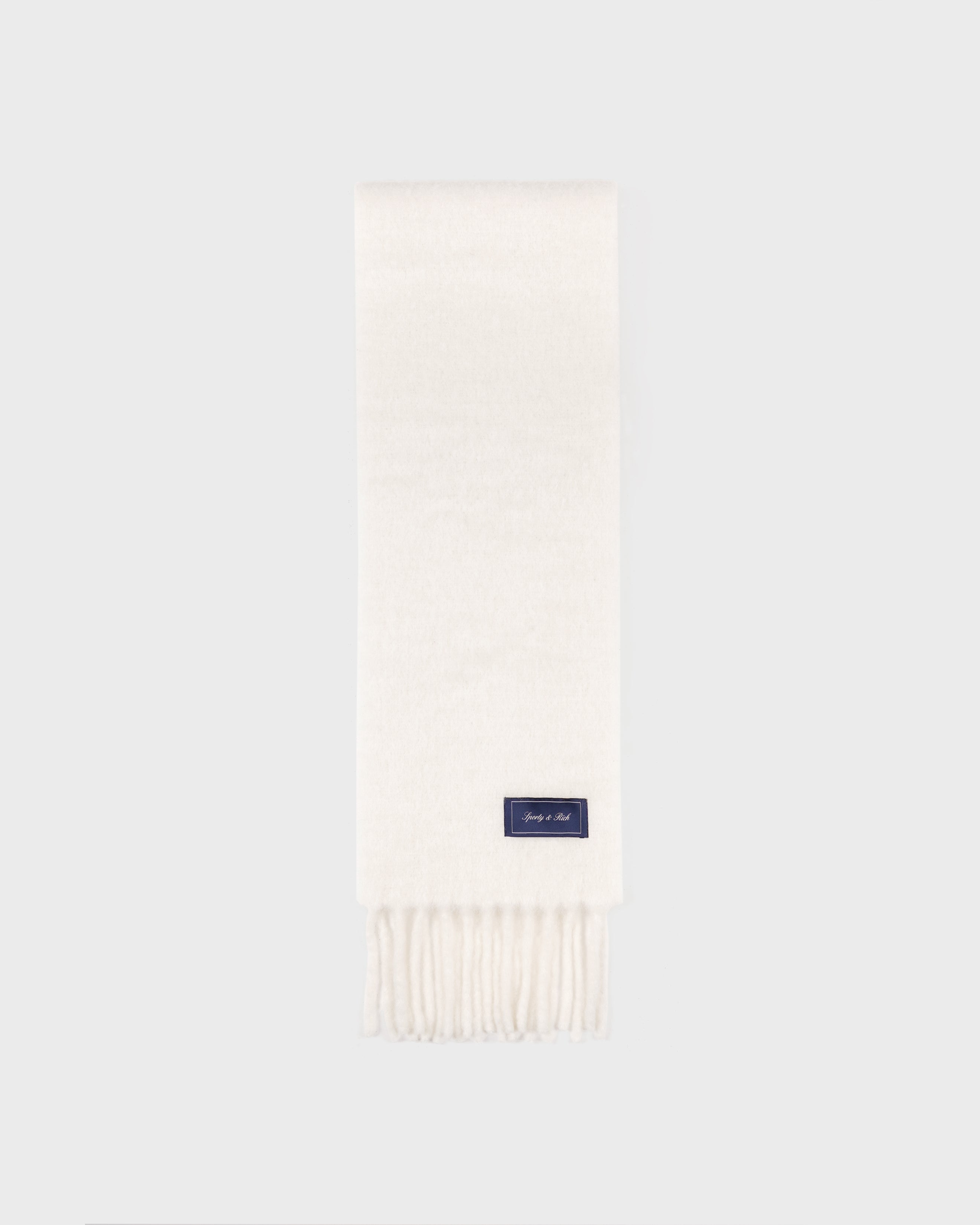 Signature Logo Fuzzy Scarf - Ecru