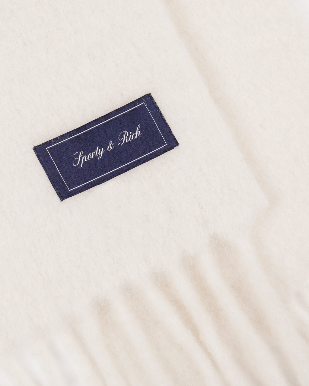 Signature Logo Fuzzy Scarf - Ecru