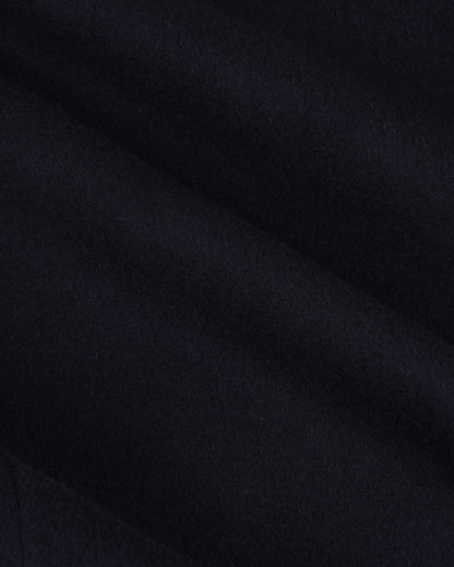 Signature Logo Wool Overcoat - Black