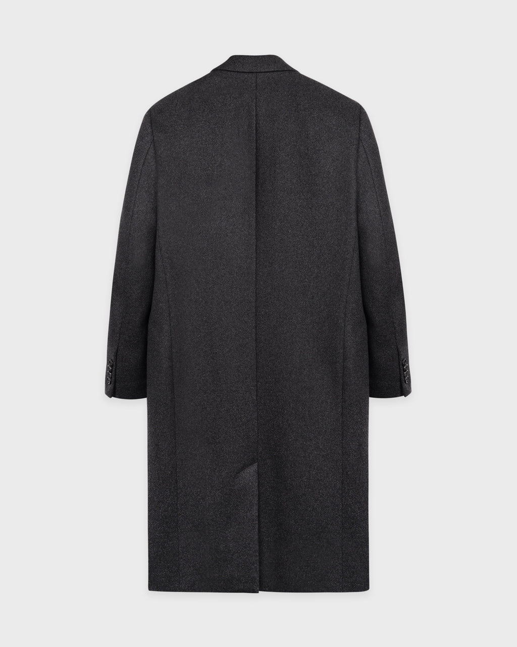 Signature Logo Wool Overcoat Men - Dark Gray