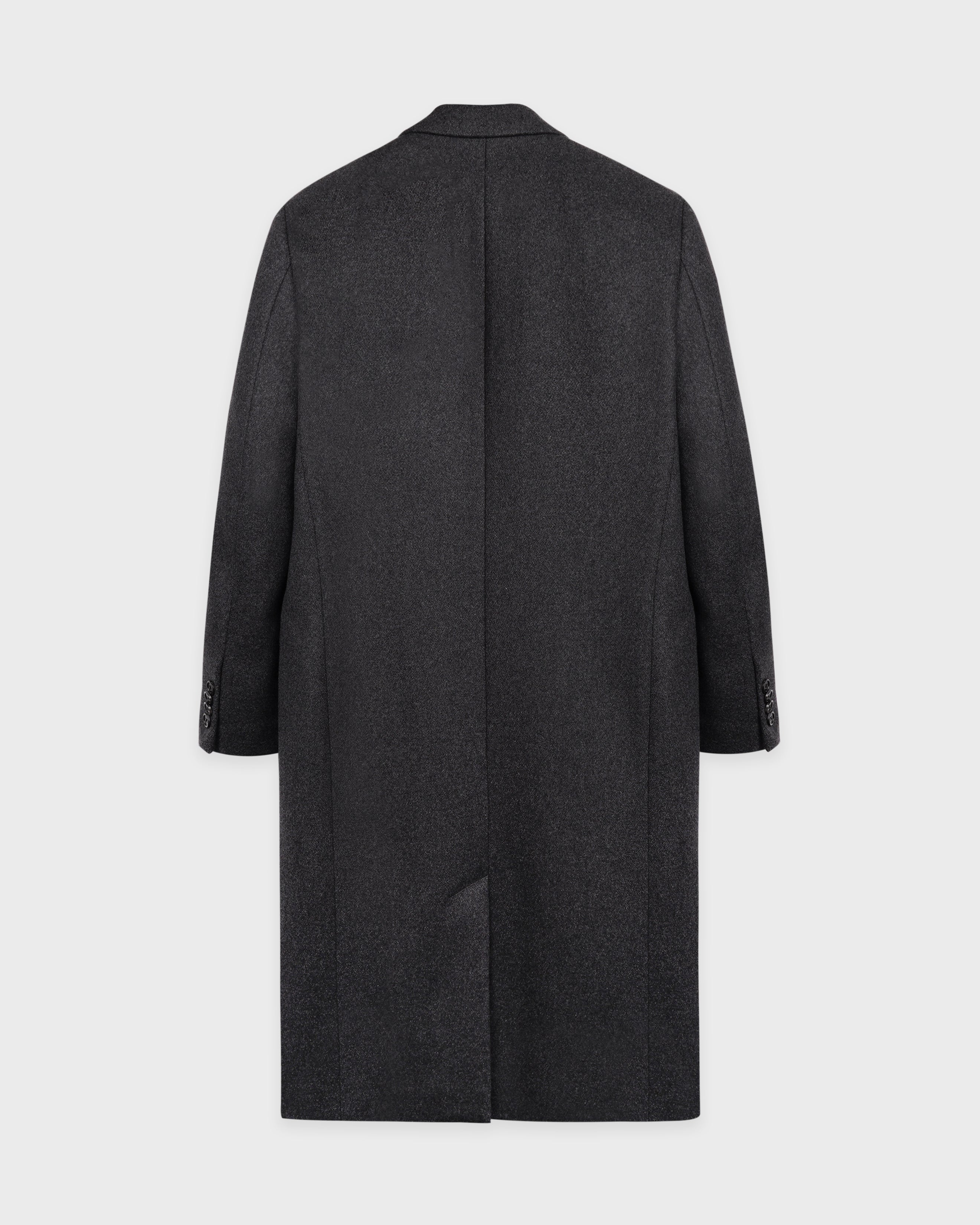 Signature Logo Wool Overcoat Men - Dark Gray