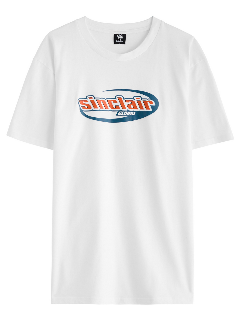 SINCLAIR ITALICS GLOBAL LOGO TEE WHITE