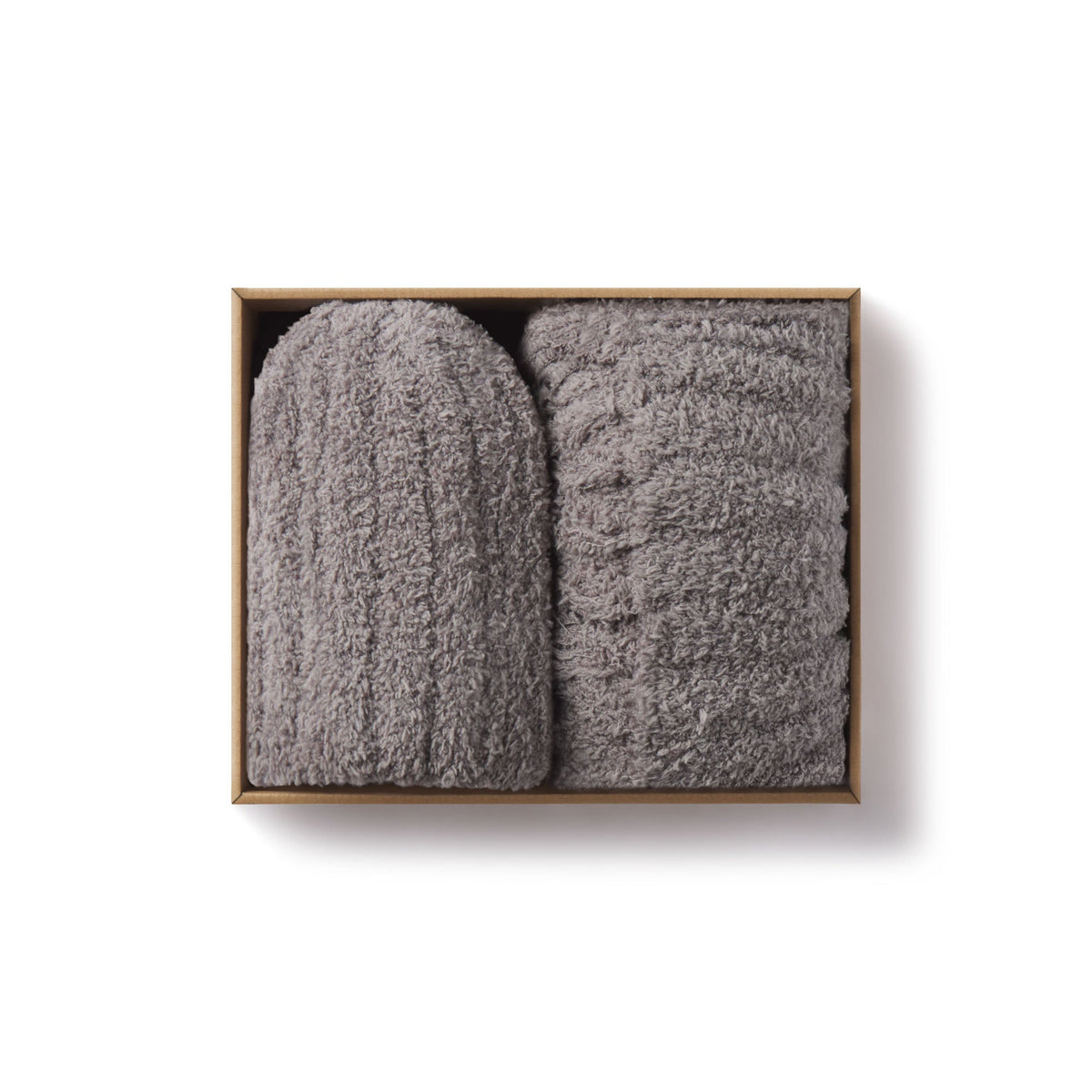 COZY KNIT MENS HAT AND SCARF PACK | SMOKE