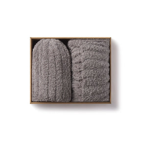 COZY KNIT MENS HAT AND SCARF PACK | SMOKE