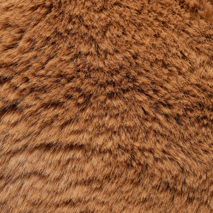 FAUX FUR JUMBO TOTE | CAMEL