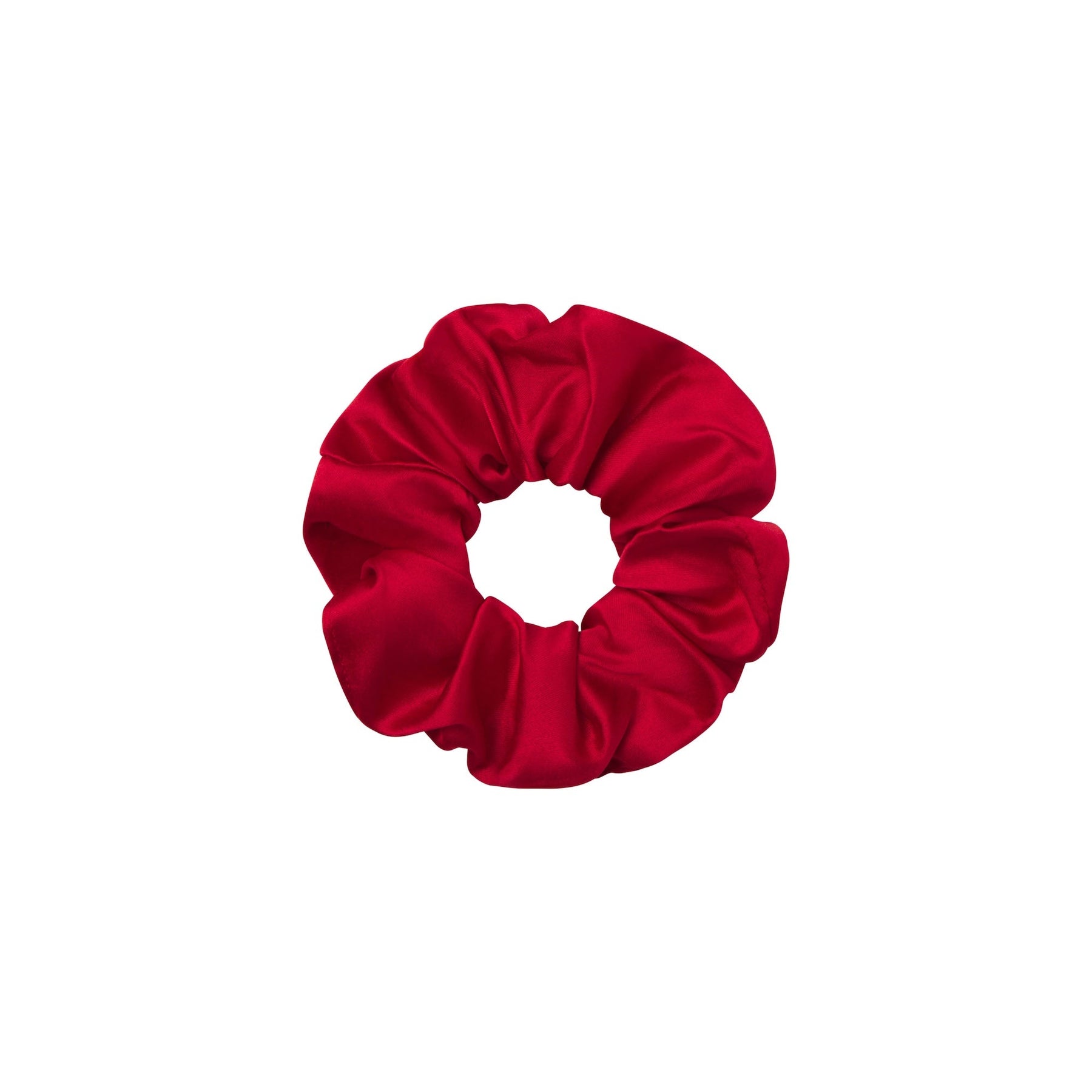 GETTING READY ACCESSORIES SATIN AND VELOUR SCRUNCHIE 2-PACK | CRANBERRY