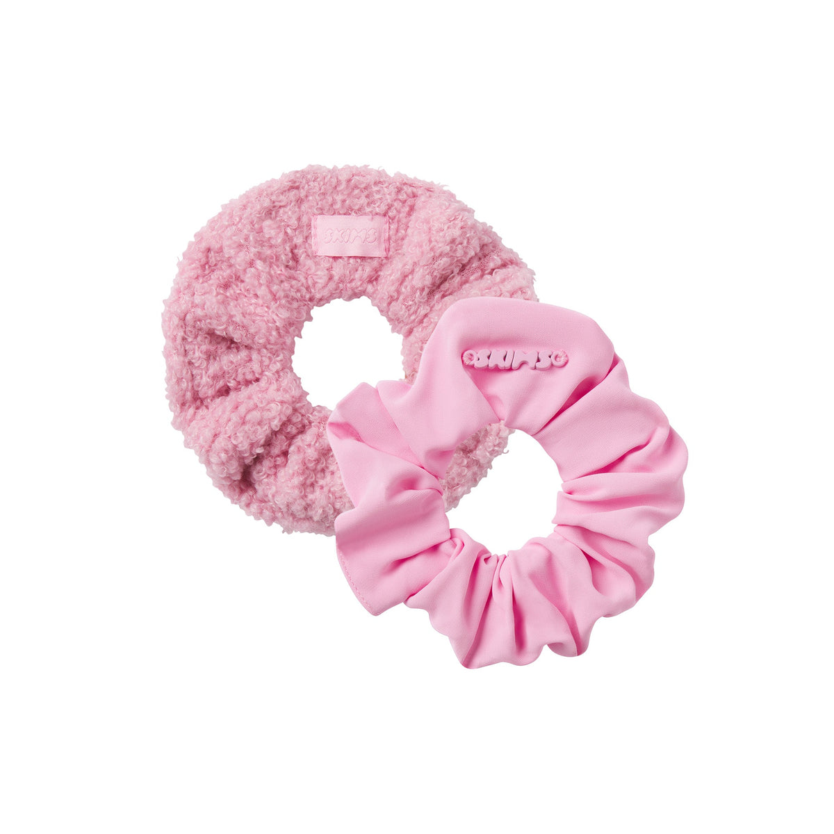 GETTING READY ACCESSORIES TEDDY AND NYLON SCRUNCHIE 2-PACK | BUBBLE GUM