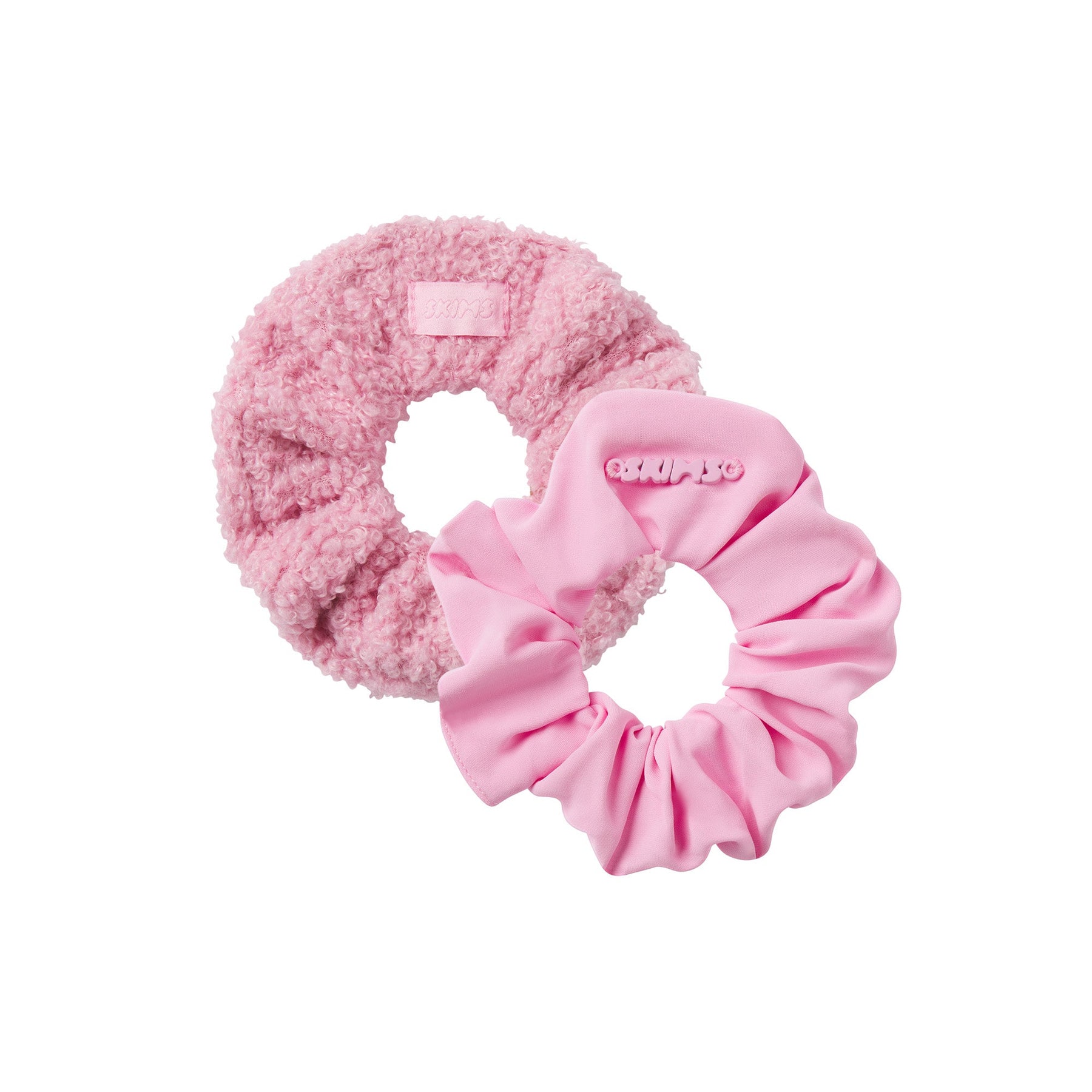 GETTING READY ACCESSORIES TEDDY AND NYLON SCRUNCHIE 2-PACK | BUBBLE GUM
