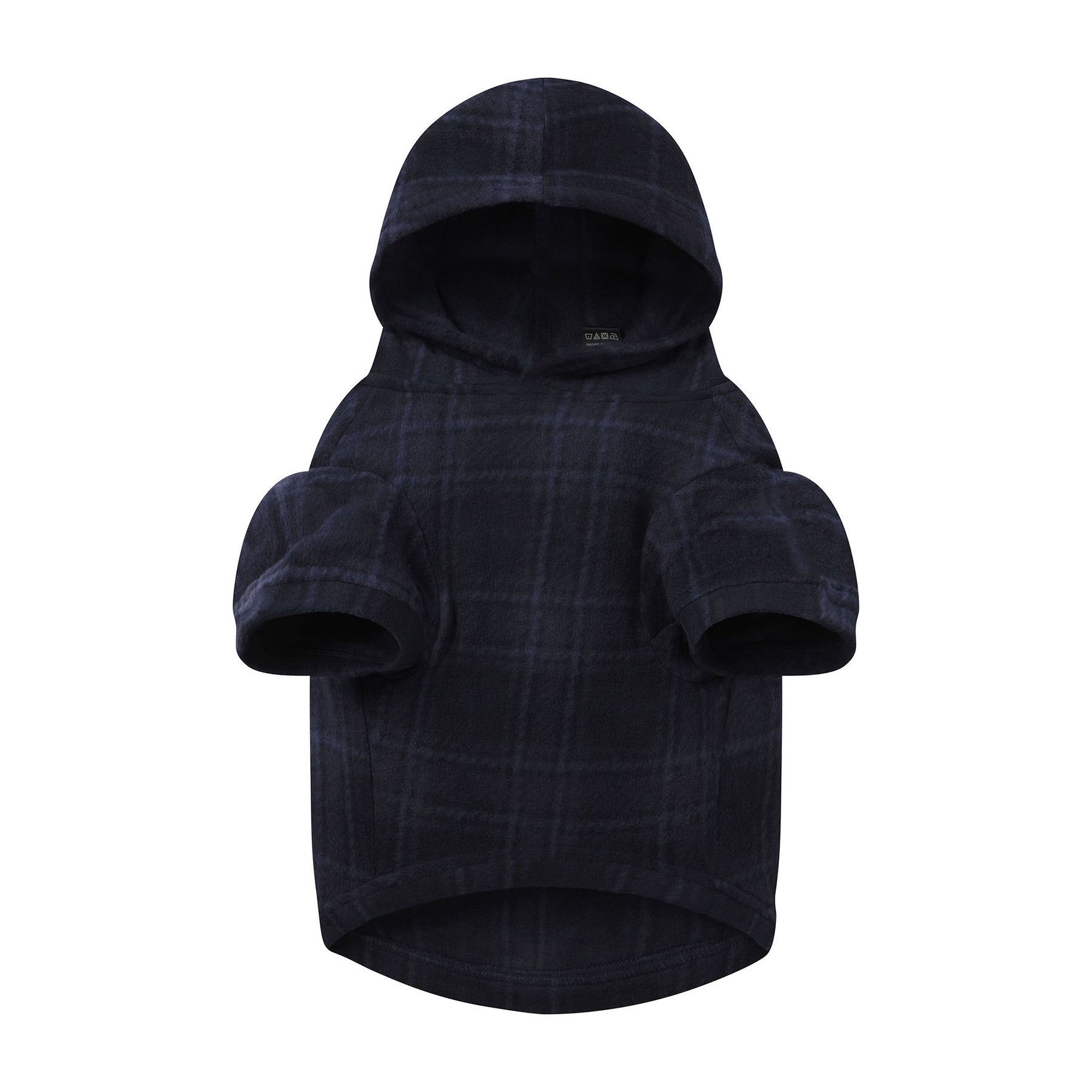 FLEECE SLEEP PET HOODIE | MIDNIGHT BLUE PLAID