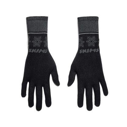 SKIMS FIRST LAYERS GLOVES | OBSIDIAN WINTER FAIR ISLE