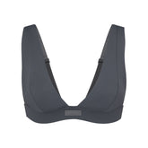 SIGNATURE SWIM PLUNGE BIKINI TOP | GUNMETAL