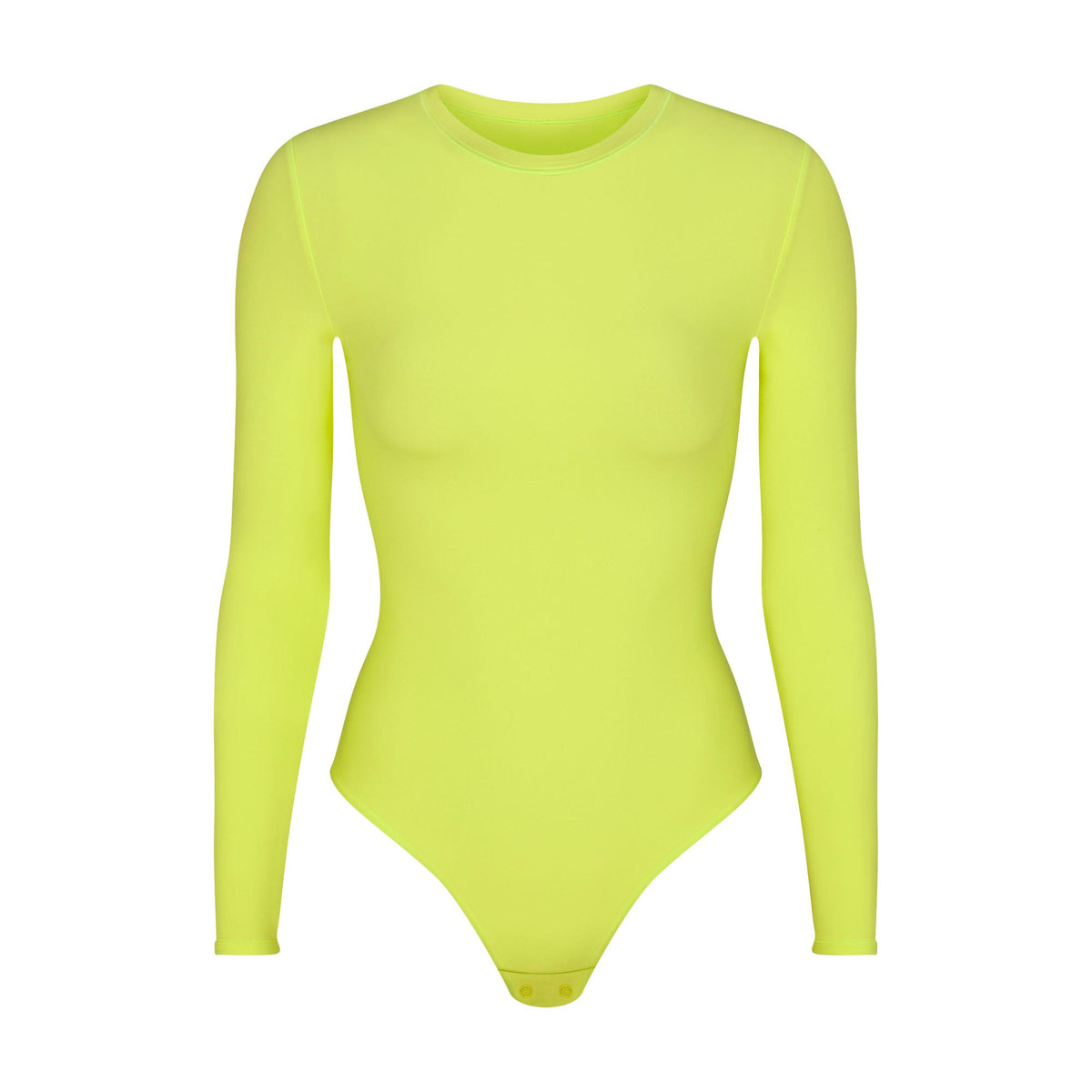 FITS EVERYBODY LONG SLEEVE CREW NECK BODYSUIT | DAFFODIL