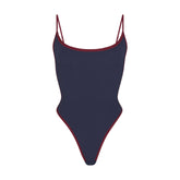 FITS EVERYBODY CONTRAST TRIM SCOOP NECK BODYSUIT | NAVY
