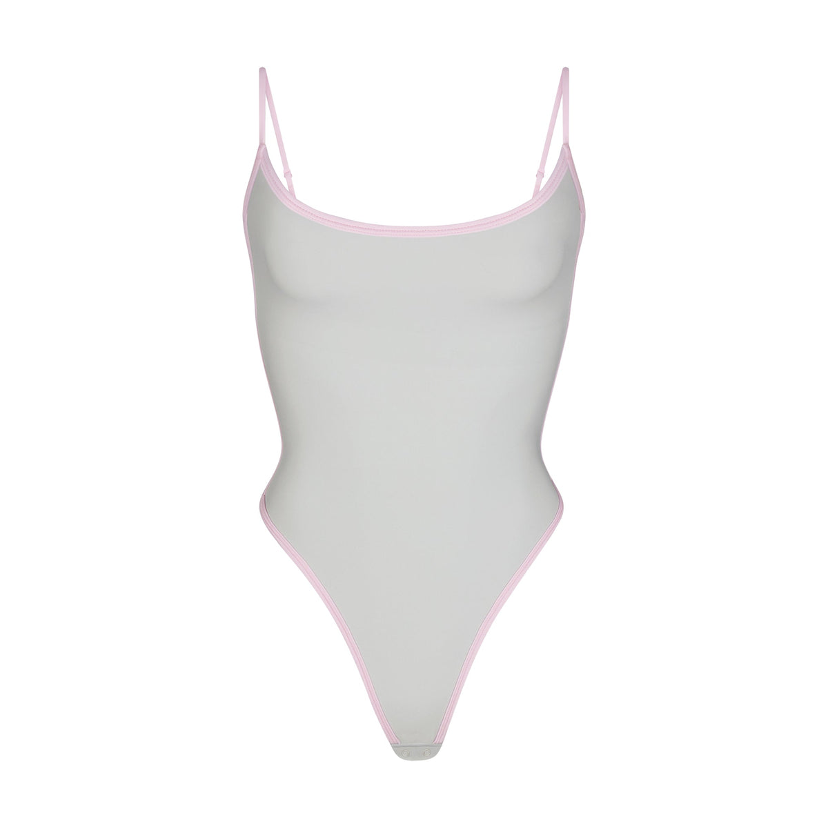 FITS EVERYBODY CONTRAST TRIM SCOOP NECK BODYSUIT | PLATINUM