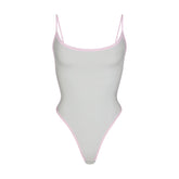 FITS EVERYBODY CONTRAST TRIM SCOOP NECK BODYSUIT | PLATINUM