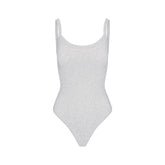 COTTON JERSEY SCOOP NECK BODYSUIT | LIGHT HEATHER GREY