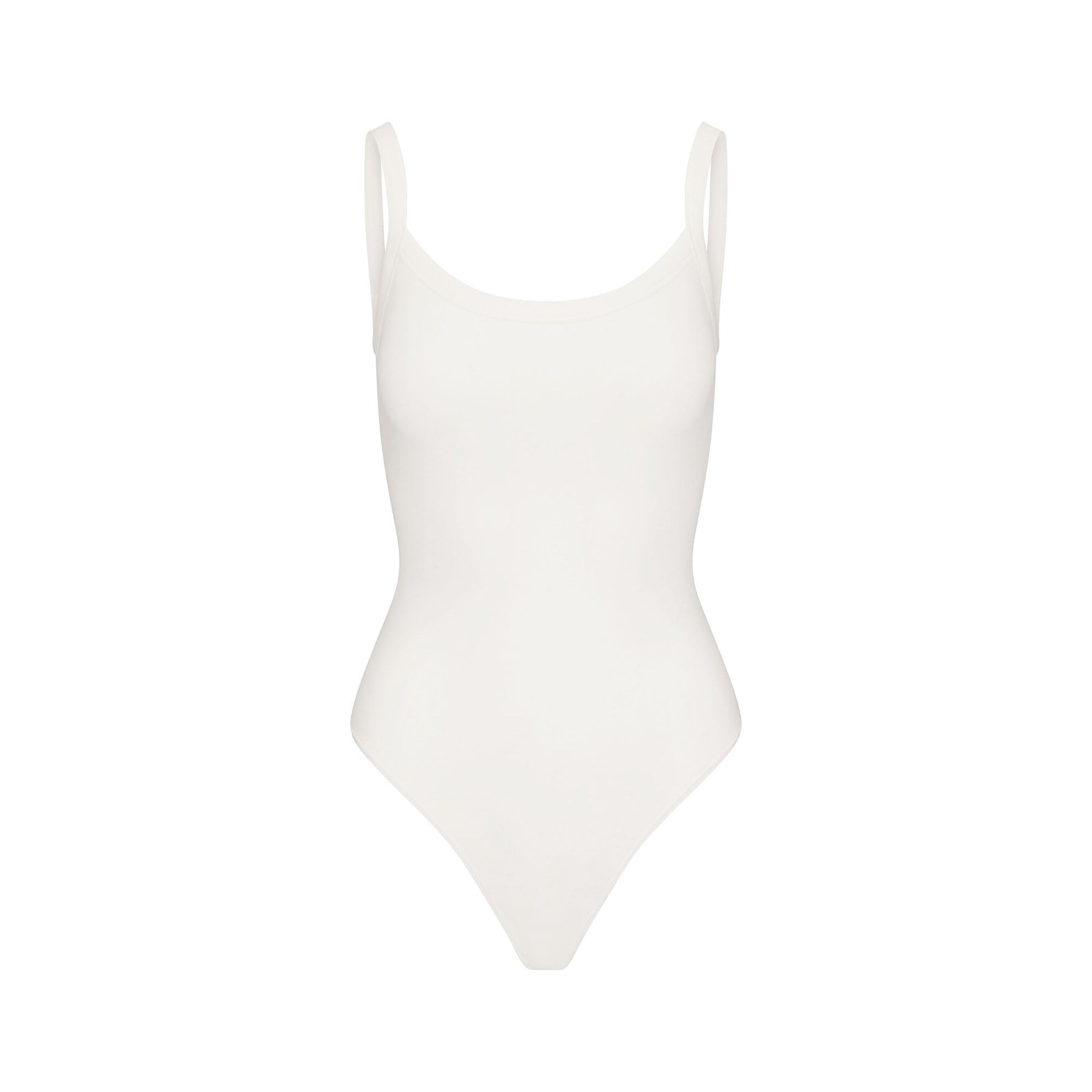 COTTON JERSEY SCOOP NECK BODYSUIT | MARBLE