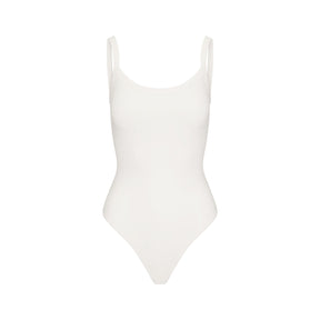 COTTON JERSEY SCOOP NECK BODYSUIT | MARBLE