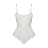 TULLE TEDDY | PLATINUM CONTRAST