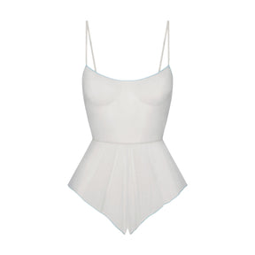 TULLE TEDDY | PLATINUM CONTRAST