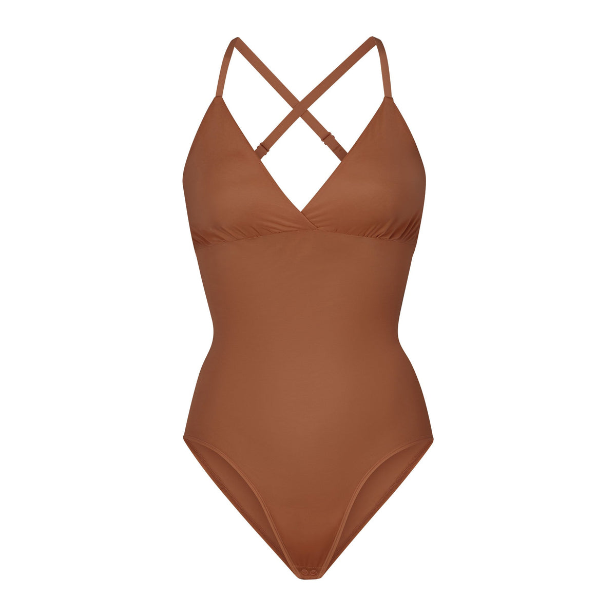 SIMPLY BARE BODYSUIT BRIEF WITH SNAPS | BRONZE