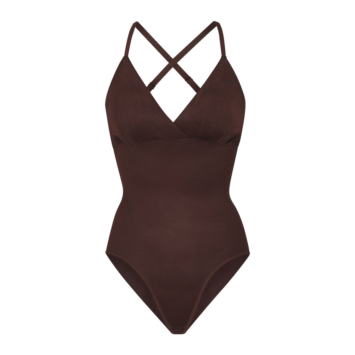 SIMPLY BARE BODYSUIT BRIEF WITH SNAPS | COCOA