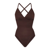 SIMPLY BARE BODYSUIT BRIEF WITH SNAPS | COCOA