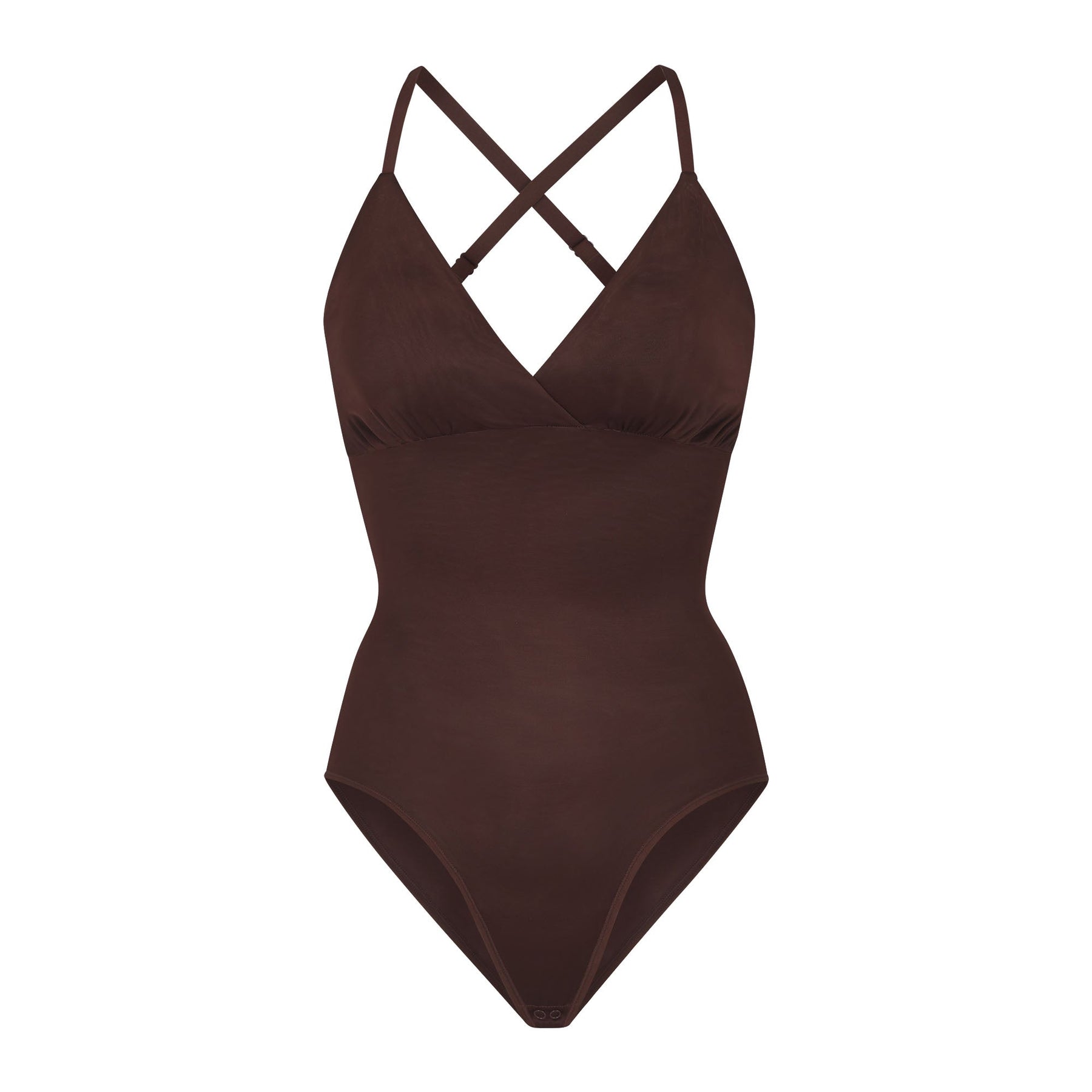 SIMPLY BARE BODYSUIT BRIEF WITH SNAPS | COCOA