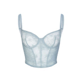 ULTRA FINE LACE CORSET | DENIM