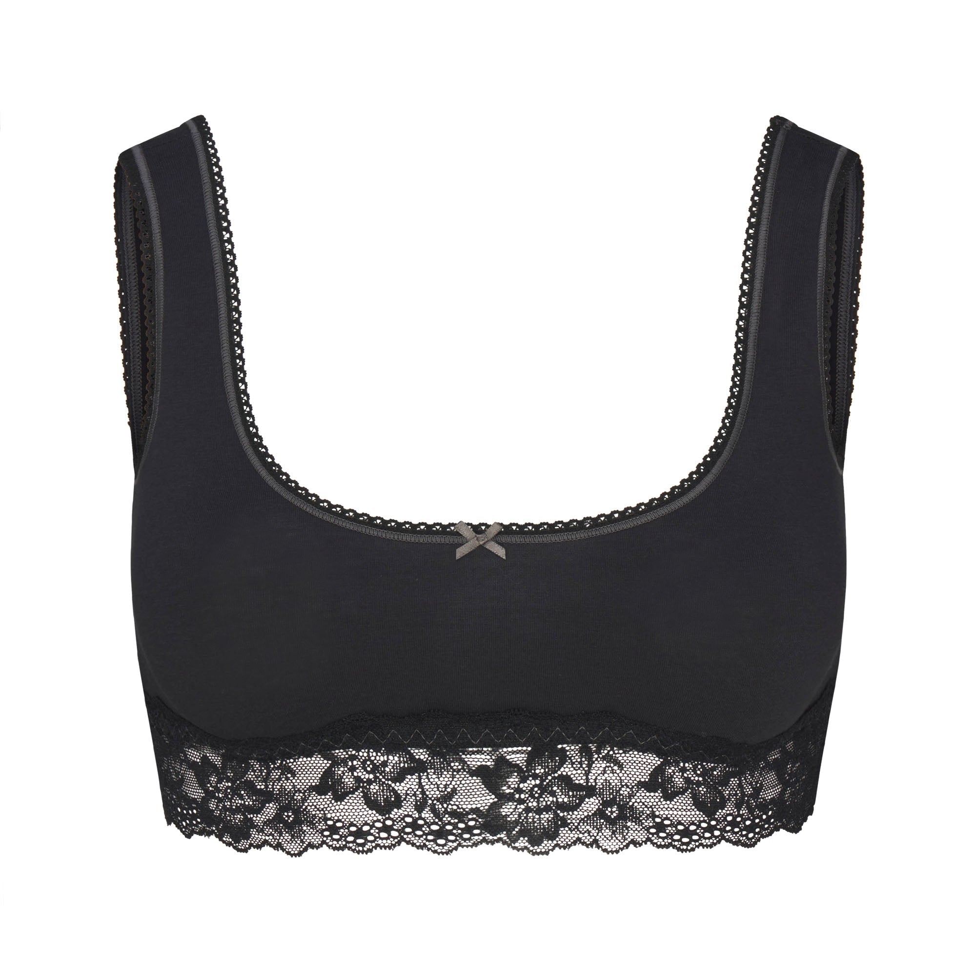 Lightweight Cotton Lace Scoop Bralette