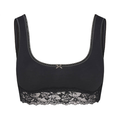Lightweight Cotton Lace Scoop Bralette