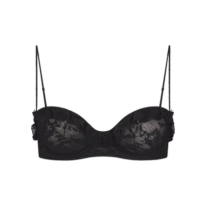 Stretch Lace Ruffle Unlined Bra