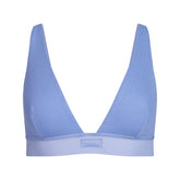 COTTON RIB PLUNGE BRALETTE | BLUE VIOLET