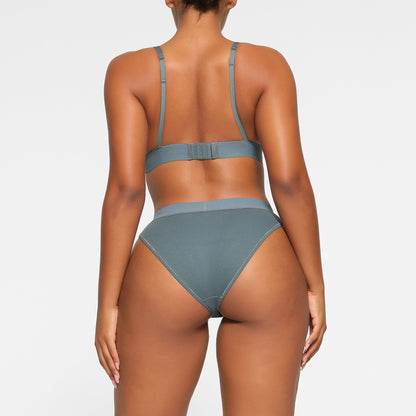 Cotton Rib Plunge Bralette