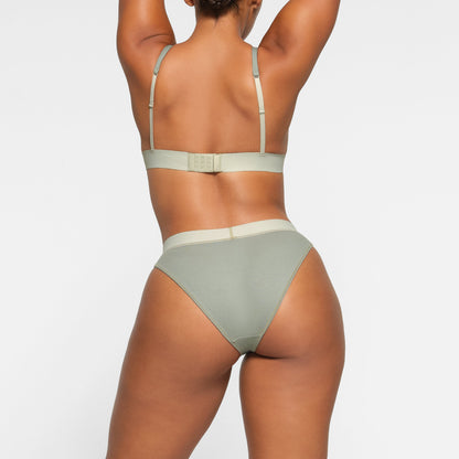 Cotton Rib Plunge Bralette