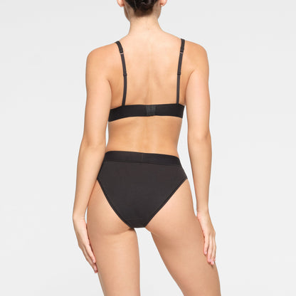 Cotton Rib Plunge Bralette