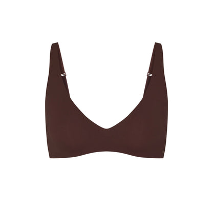NAKED PLUNGE BRALETTE | COCOA