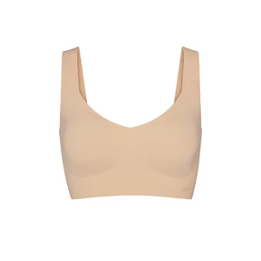 NAKED PLUNGE LONGLINE BRALETTE | CLAY