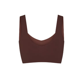 NAKED PLUNGE LONGLINE BRALETTE | COCOA