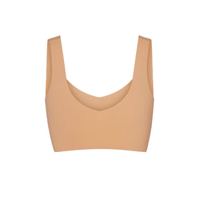 NAKED PLUNGE LONGLINE BRALETTE | OCHRE