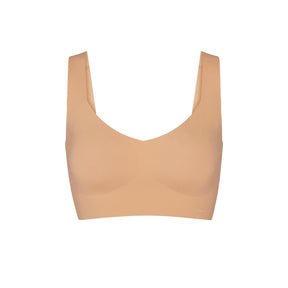 NAKED PLUNGE LONGLINE BRALETTE | OCHRE