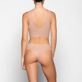 NAKED PLUNGE LONGLINE BRALETTE | CLAY