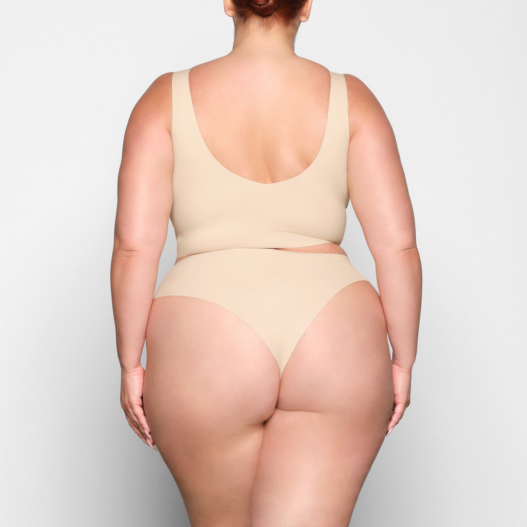 NAKED PLUNGE LONGLINE BRALETTE | SAND