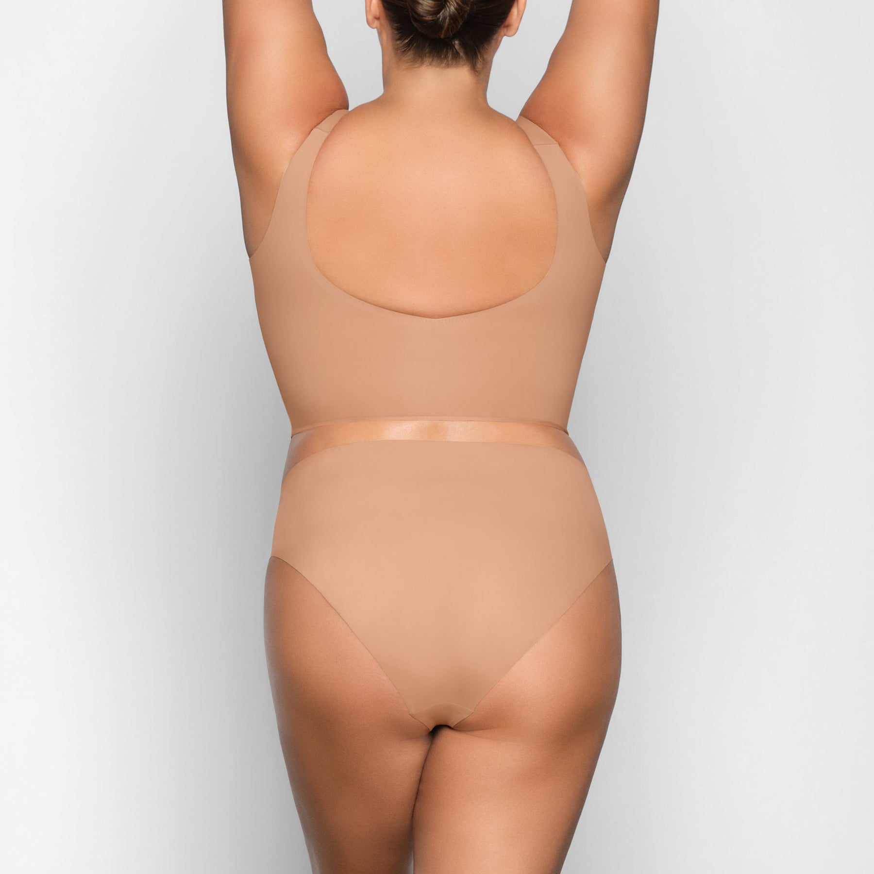 NAKED PLUNGE LONGLINE BRALETTE | OCHRE