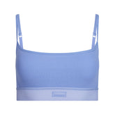 COTTON RIB SCOOP BRALETTE | BLUE VIOLET